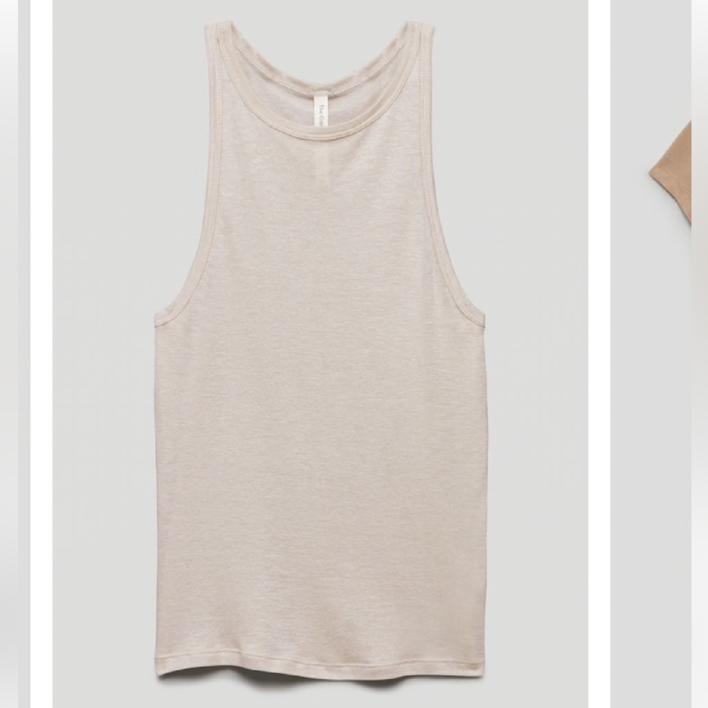 NWT Aritzia Babaton -Sleeveless Beige Tank Top